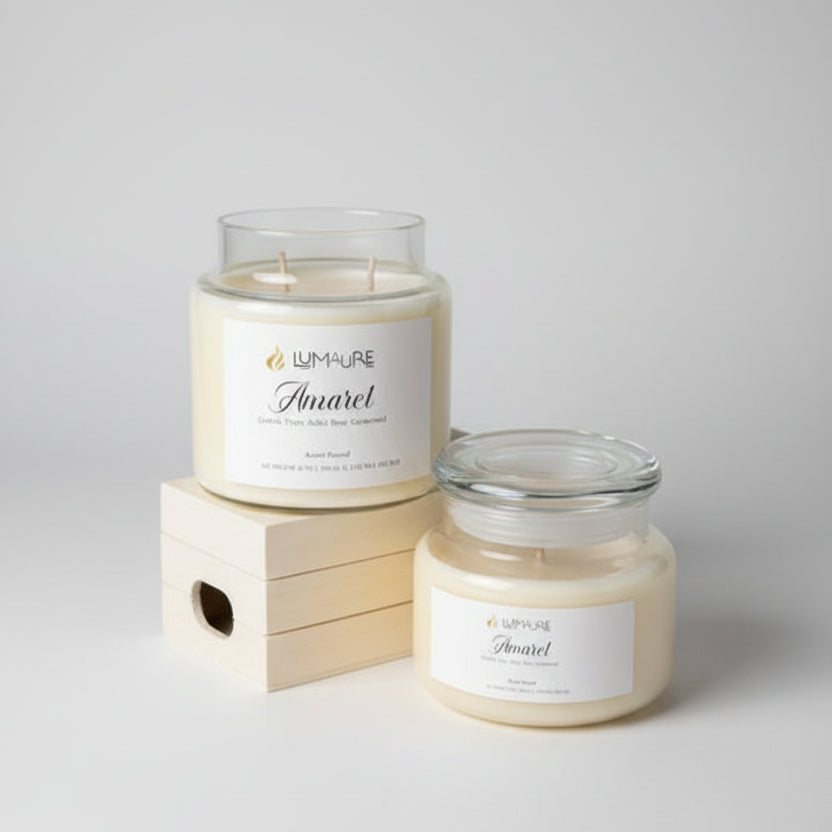 Amaret Candle - Sweet Almond Luxury Scented Candle