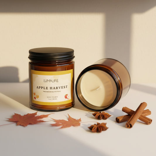 Apple Harvest 7 oz coconut-soy candle with apples and warm autumn spices