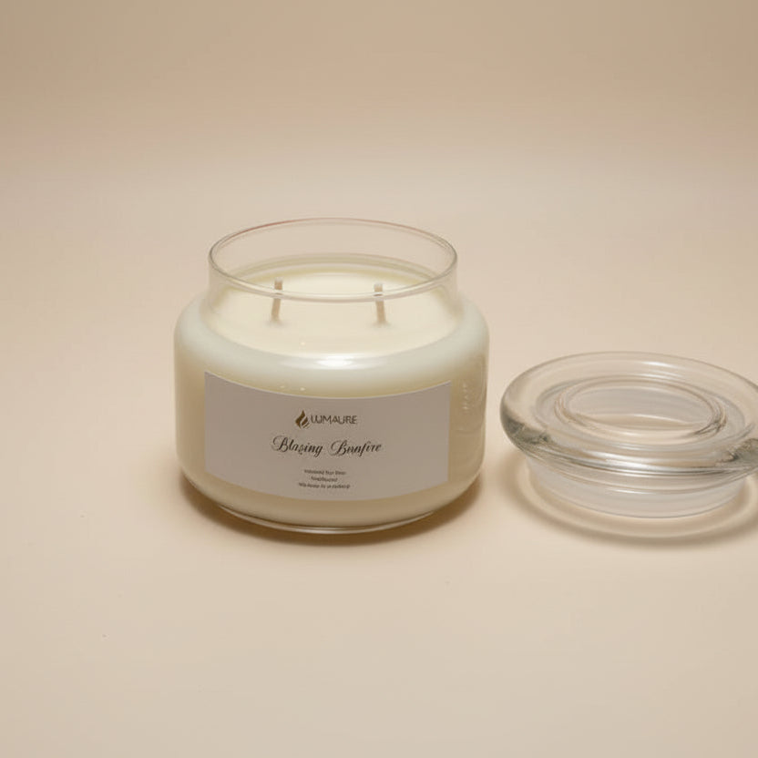Lumaure 10 oz Camp Bonfire Coconut soy wax candle