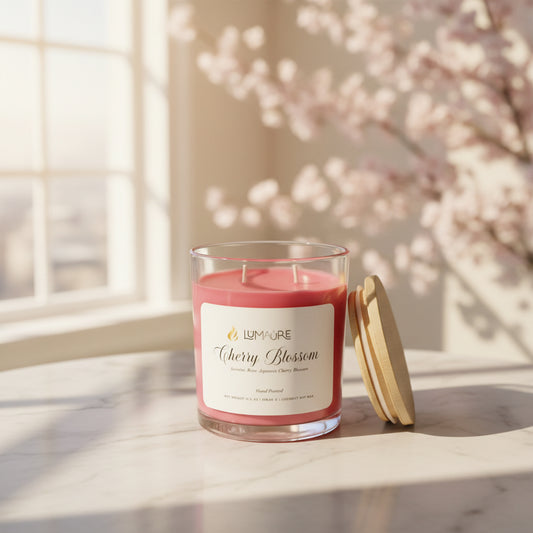 Cherry Blossom Candle - Delicate Floral Scented Candle