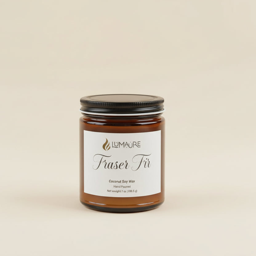 Lumaure 7 oz Fraser Fir coconut soy wax candle