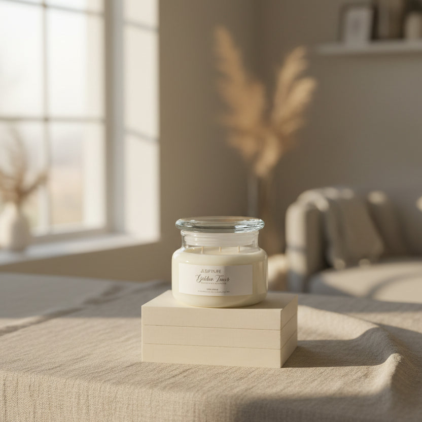 Golden Times Candle - Warm Citrus Spice Scented Candle